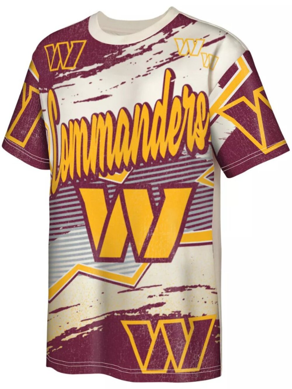 NFL Team Apparel Youth Washington Commanders Garnet Make Noise T-Shirt - Size: L